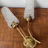 1960s Tulip wall sconce in brass and glass