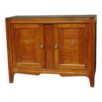 Buffet vintage en chêne clair et noir