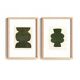 Duo of paints - pow and mood - dark khaki green - signed eawy