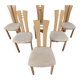 Set of 6 high back dining chairs, 1980s