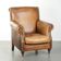 Fauteuil en cuir de vachette au look anglais caractéristique