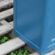 Vintage deep blue Parisian sideboard & natural wood top