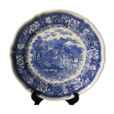 Plat rond en faïence villeroy & boch modèle burgenland bleu