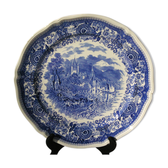 Large round dish in Villeroy & Boch earthenware model Blue Burgenland