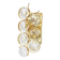 Golden brass and crystal wall light by Palwa, Germany, 1960s