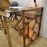 Bureau en rotin vintage