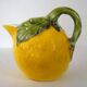Pichet barbotine forme citron vintage