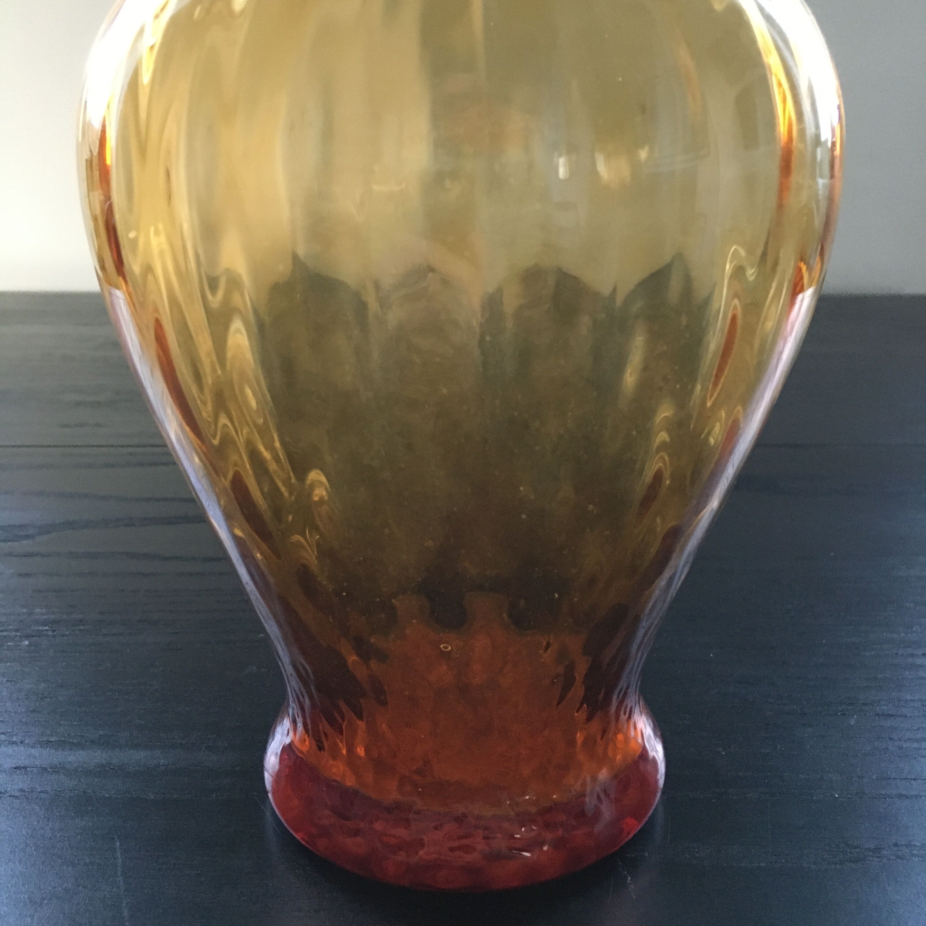 Amber amphora vase
