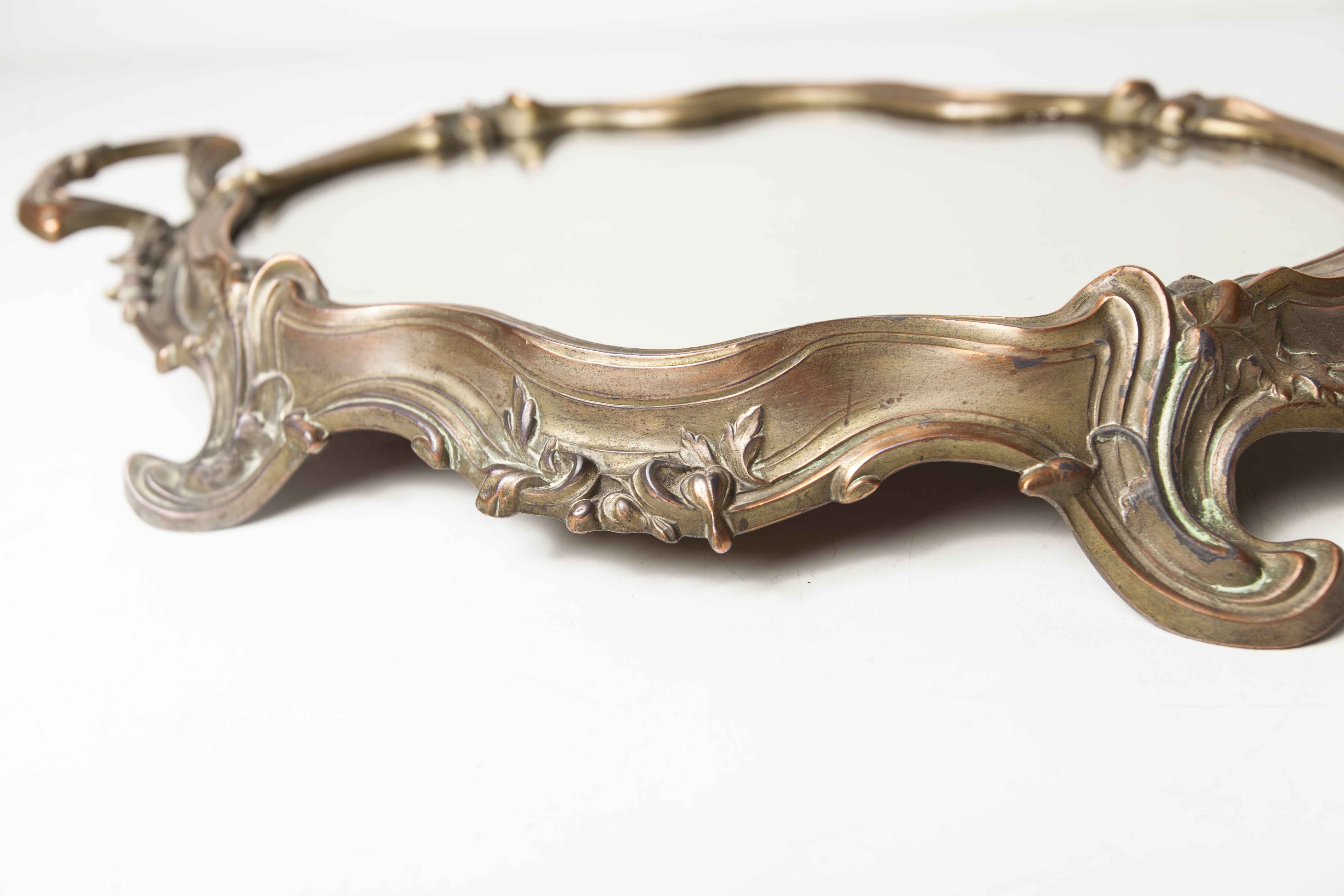 Plateau miroir bronze 1930