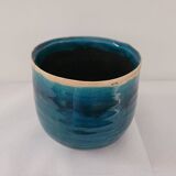 Artisanal cracked ceramic pot cover