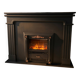 Luxury electric fireplace and classic black mantel suite