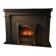 Luxury electric fireplace and classic black mantel suite