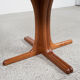 Midcentury Danish round teak dining table with 2 extensions 1960s