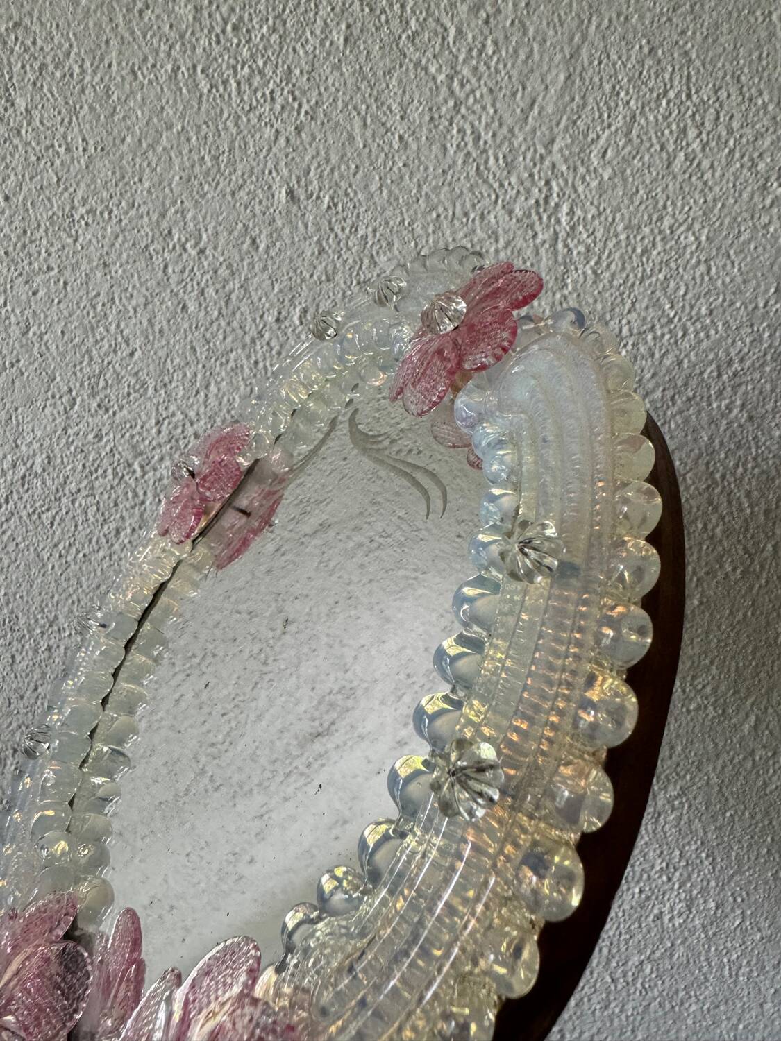 Murano glass psyche mirror from the 50s