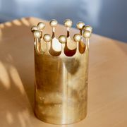 Pierre Forssell crown brass vase for Skultuna circa 1970