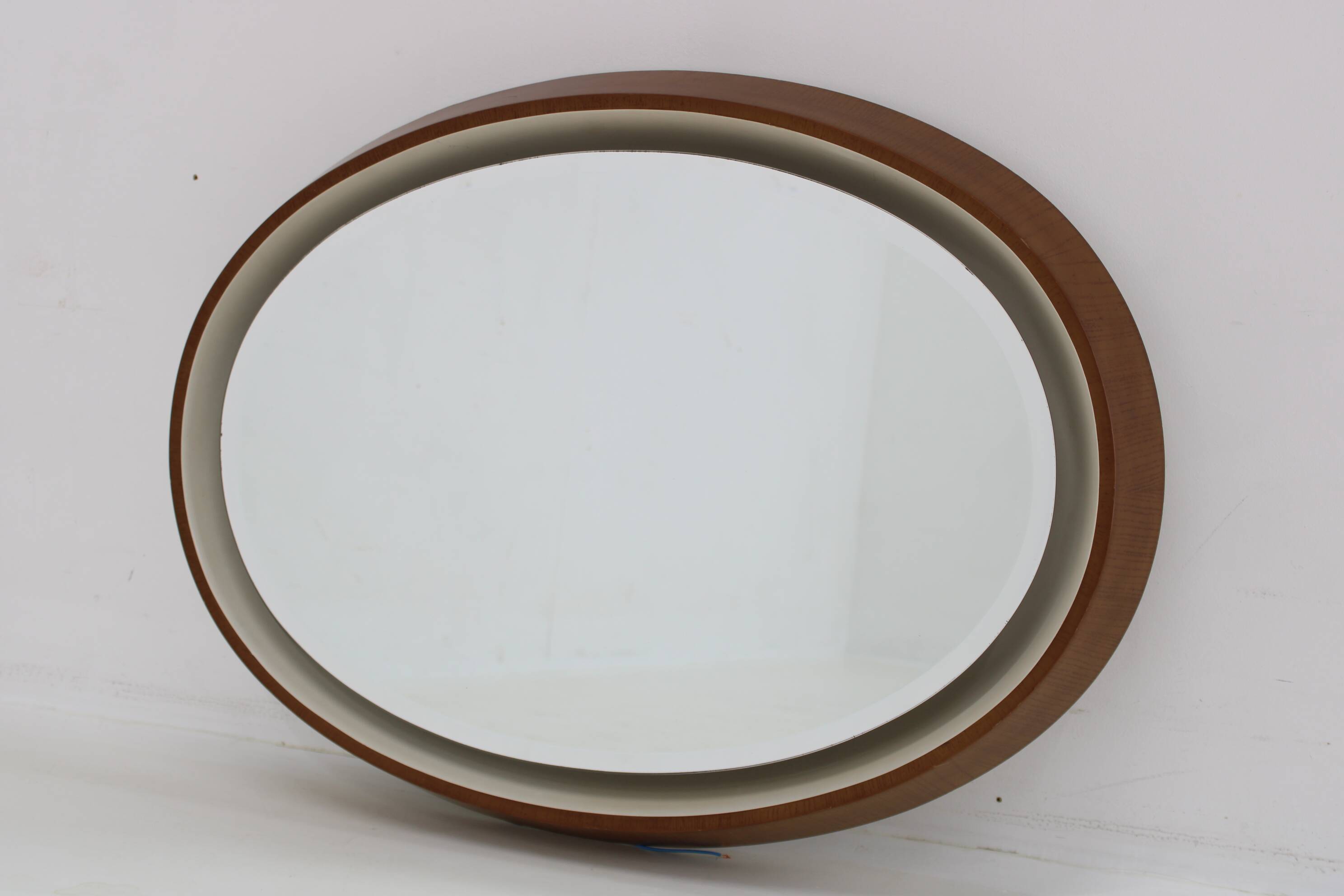 1970s Italian Plastic Mirror with Back Light