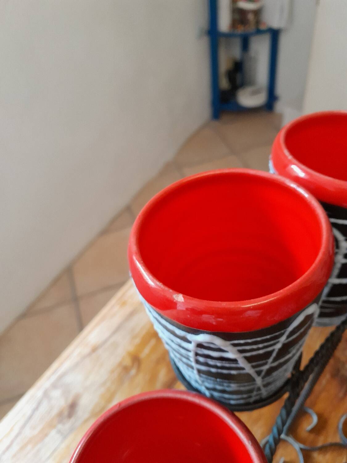 Exceptional set of orangeade from Vallauris, vintage 1950-60.