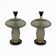 Pair of Mushroom-shaped Table Lamps Murano Glass and Brass