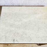 Brass and marble side table