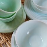 Vintage opaline jadeïte cups