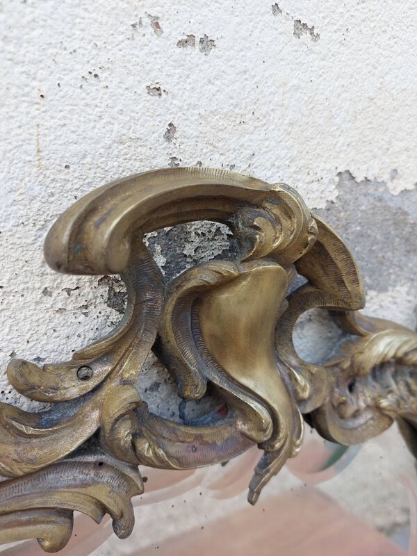 Miroir biseauté en bronze Louis XV 19ème