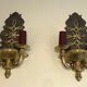 Pair of Art Deco wall sconces in the style of Jules Leleu.