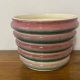 Old Sarreguemines ceramic flowerpot France 5785 vintage