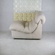 Chair "Space Age" in unbleached wool, France, circa 1970