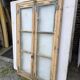 Old fir window with frame (one opening pane)
