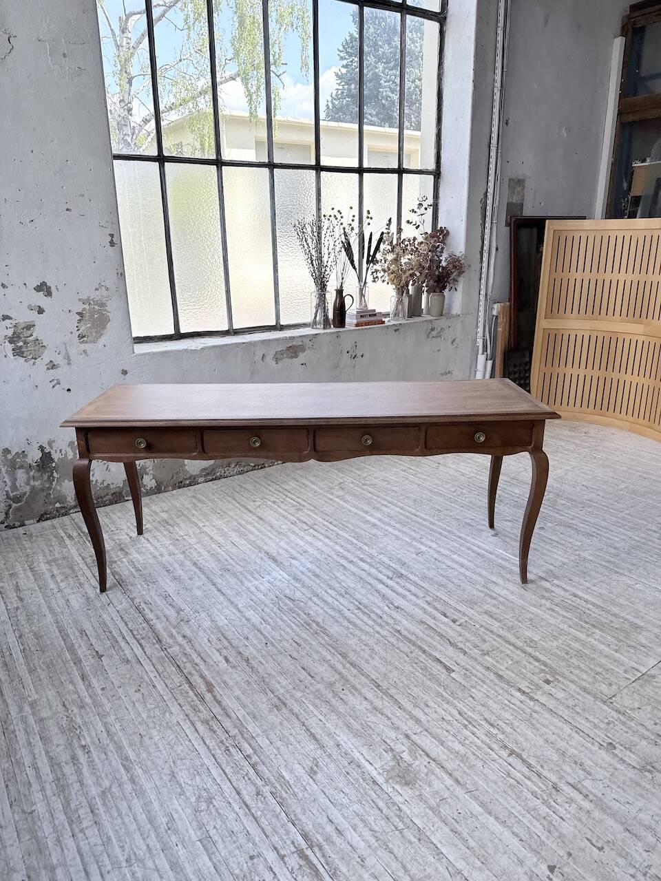 Console bureau en chêne 1960