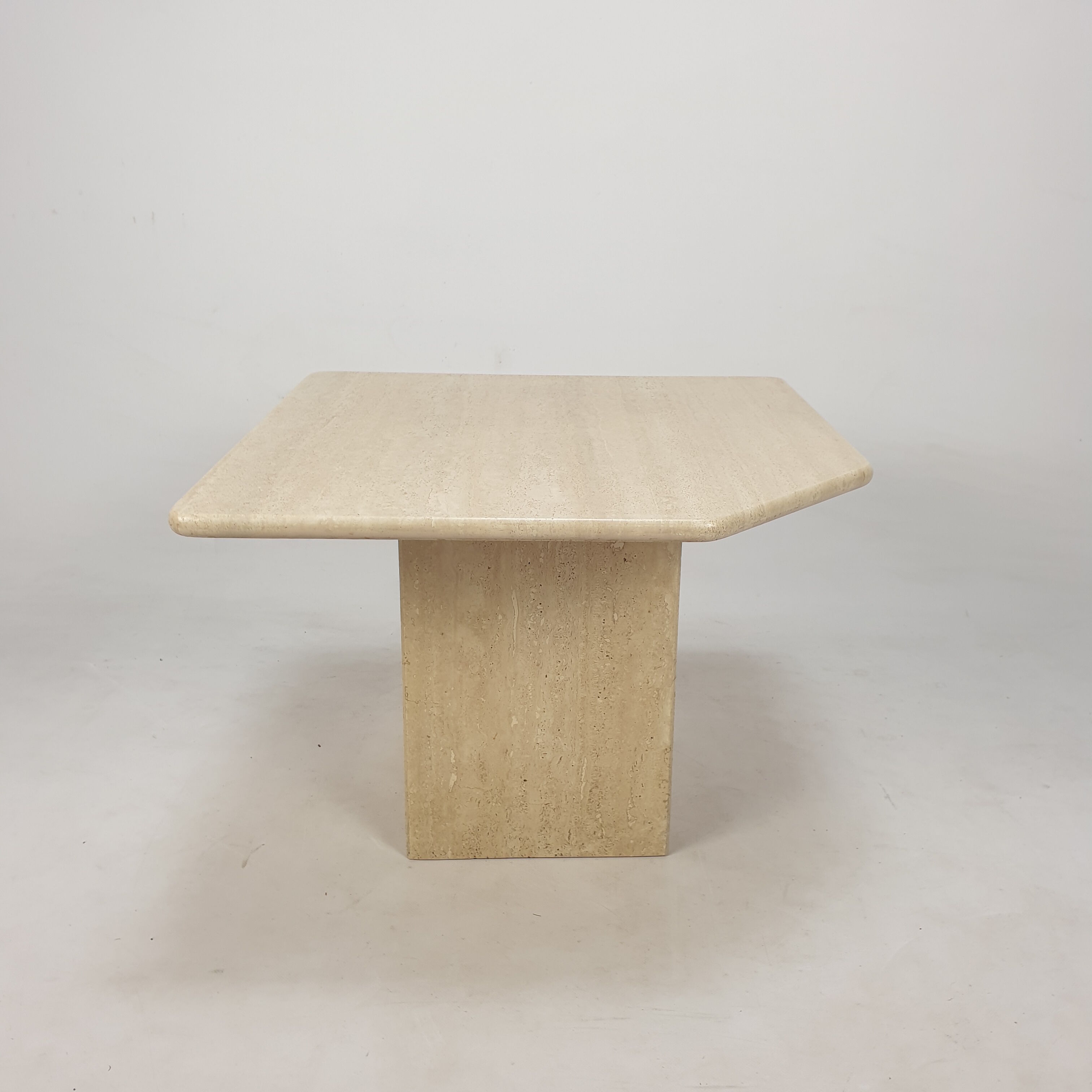 Italian Travertine Coffee Table, 1980s