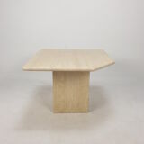 Italian Travertine Coffee Table, 1980s
