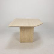 Italian Travertine Coffee Table, 1980s
