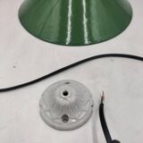 Enameled sheet metal cone pendant light