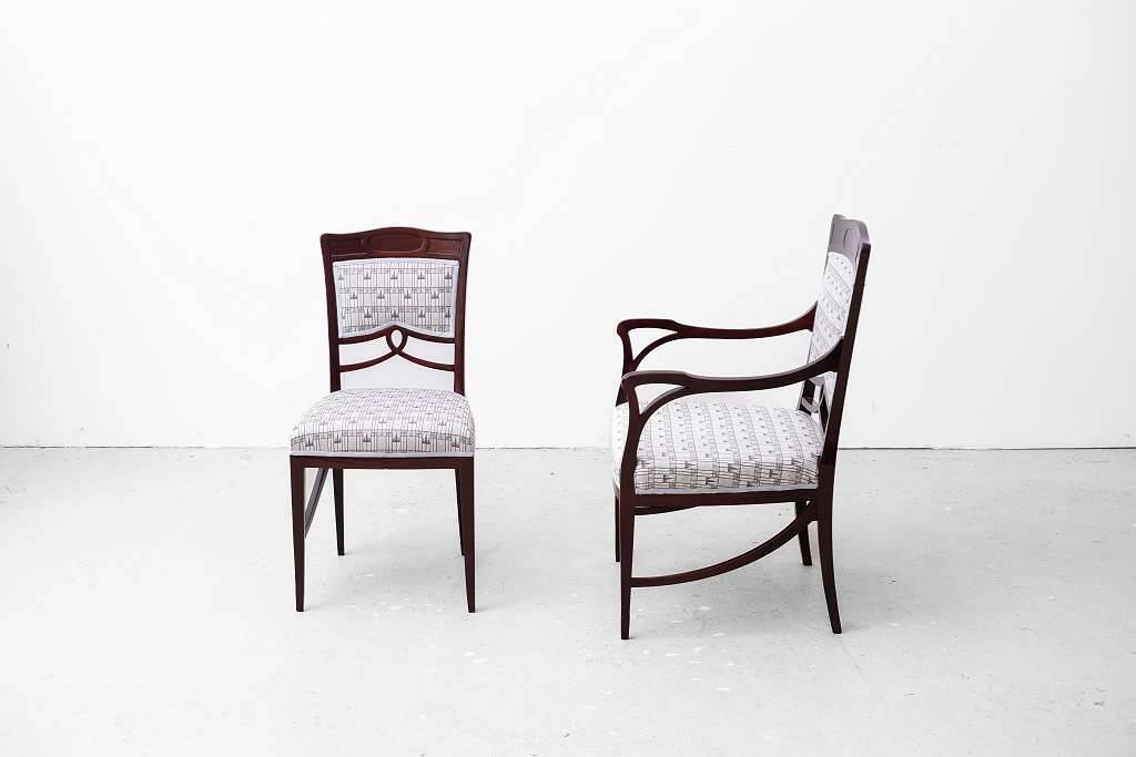 2 chaises Art Nouveau originales vers 1900/1905