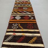 Old Turkish narrow Kilim Runner 300x51 cm shabby chic, vintage kelim