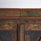 Polychrome wardrobe from Central Europe – Late 18th to early 19th century (c. 1780-1820)