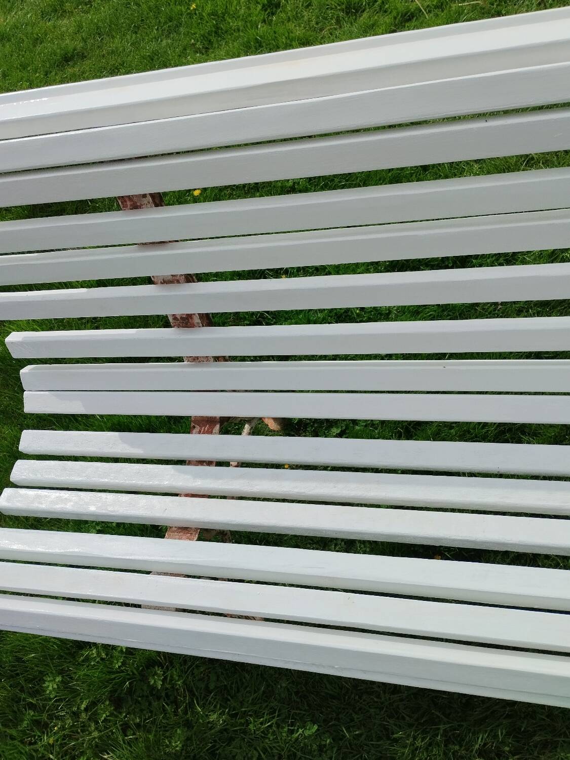 Banc de jardin avec pieds en fonte ancien