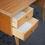 German 60s office in beech wood, compass feet