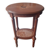 Wooden and cane serving trolley