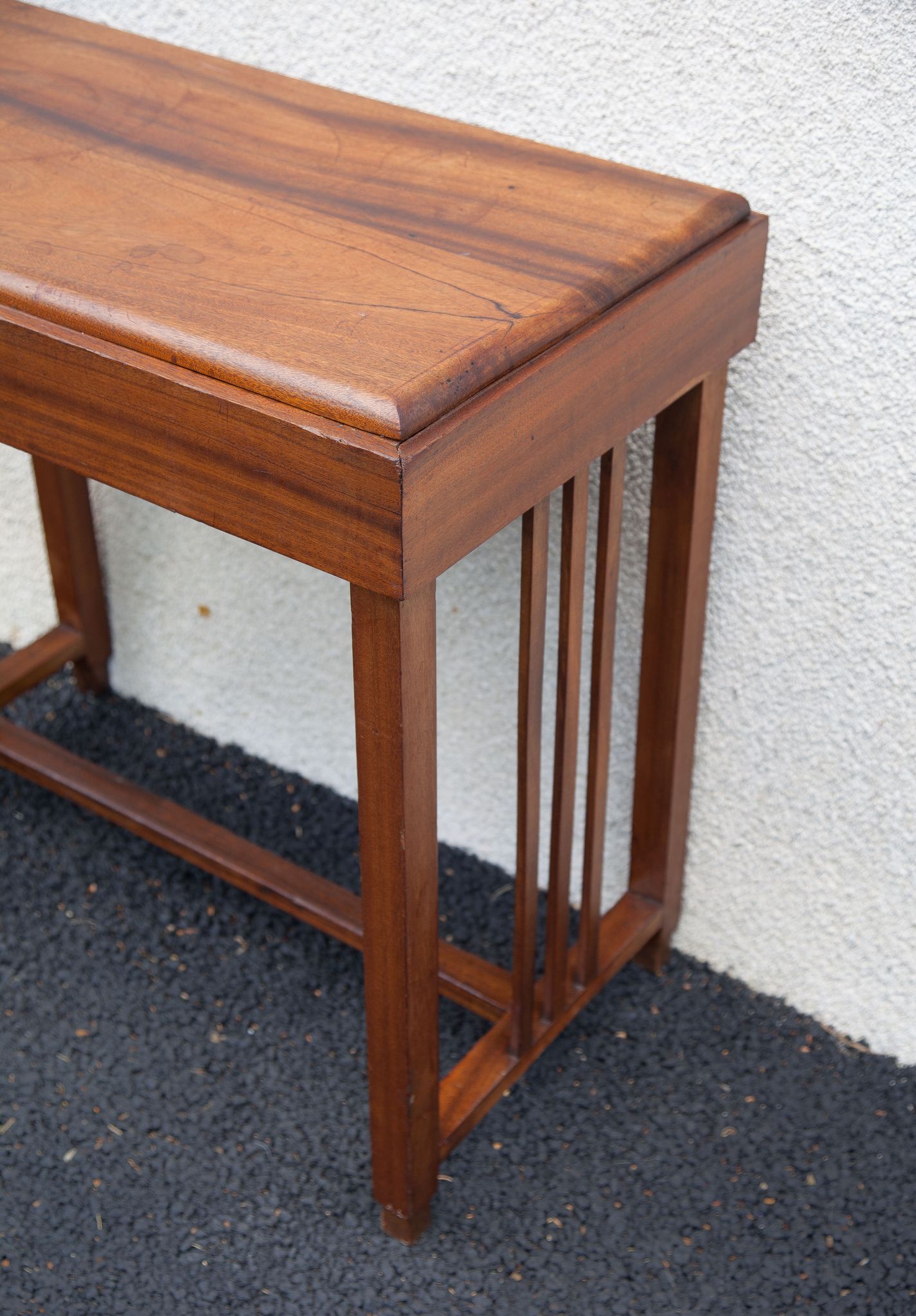 Art deco wood console, wood table, entrance furniture, art deco
