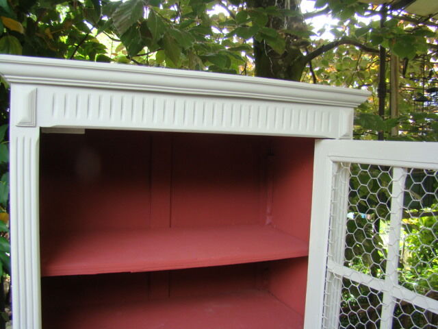 Bookcase old painted showcase