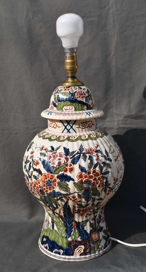 BIG LAMP IN DELFT DE DELFT polychrome decoration THE PARIS LAMPE