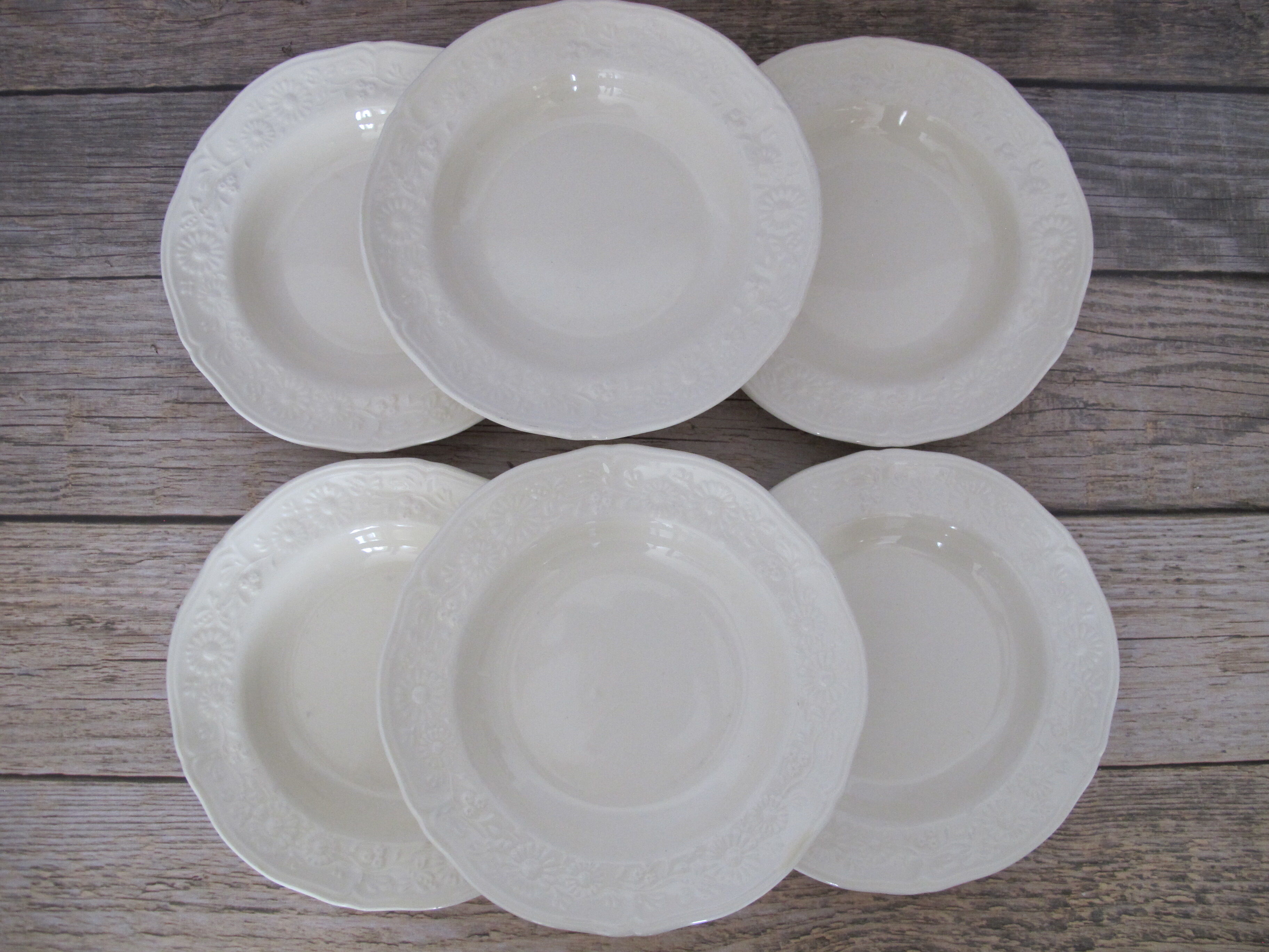 Lot 6 assiettes Gien Pont aux Choux