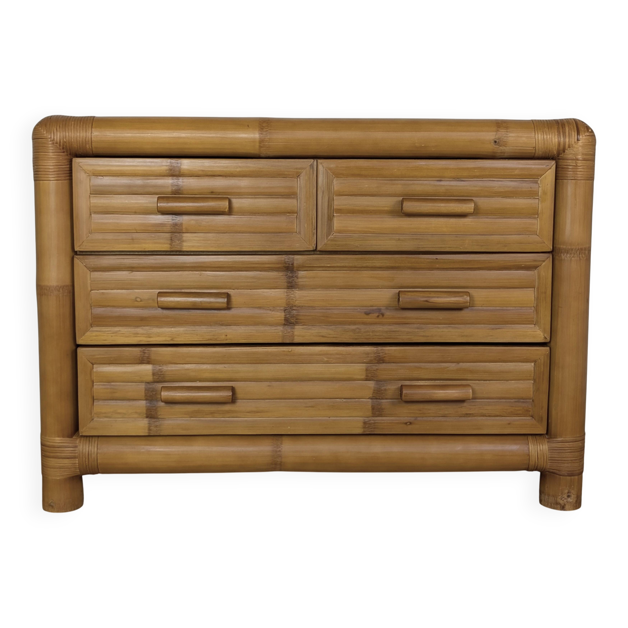 Bamboo chest of drawers