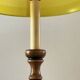Candle holder lamp with walnut effect, vintage.
