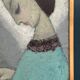 Original Swedish oil on canvas – "Lady" by Helge Holmlund – Signed – vintage and framed – 65 × 36.5 cm (25.6" × 14.4")