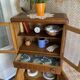 Old small glass display cabinet from the early 20th century.