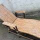 Rattan and bamboo chaise longue