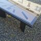 Table basse vintage horloge